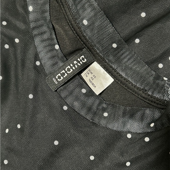 3 For 25 | H&M Divided Black Polka Dot Dress - Size XS - Picture 3 of 3